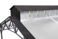 Train Shed with Clear Roof -- Kit: 22-3/8 x 11-9/16 x 6-1/4" 56.8 x 29.3 x 15.8cm