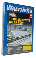 Train Shed with Clear Roof -- Kit: 22-3/8 x 11-9/16 x 6-1/4" 56.8 x 29.3 x 15.8cm