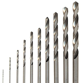 10-Piece Metric Drill Bit Set, .5 - 5mm