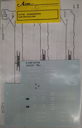 HO Scale Gunderson Car Decals BN