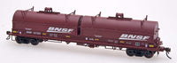 HO Evans 100-Ton Coil Car - Ready to Run -- Burlington Northern Santa Fe Railway (brown, white, angled & round hood)