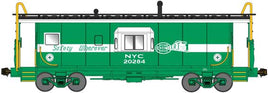 N International Car Half-Bay Window Caboose - Ready to Run -- New York Central 20284 (Safety Green, white, ALERT graphics, Safety Wherever