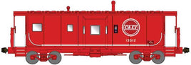 N International Car Bay Window Caboose Phase 2 - Ready to Run -- Chicago & Eastern Illinois 13512 (red, Buzzsaw Logo)