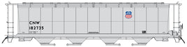 HO National Steel Car Co. 59', 4550 Cu. Ft. Cylindrical Covered Hopper - Trough Hatch - C&NW - UP Gray w/Shield