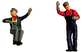 Steam Era Engineer/Fireman Set pkg(2) -- Waving & Sitting