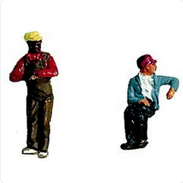 Contemporary Diesel Engineer/Fireman Set pkg(2) -- Waving & Sitting