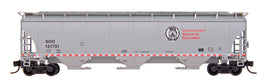 HO Scale Trinity 5161 Cubic Foot Covered Hopper - Ready to Run -- Canadian Pacific (gray, red, white, Beaver Logo)