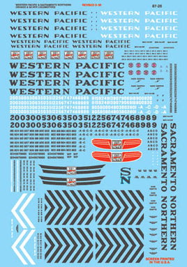 HO Scale - Western Pacific Diesels (1950-1970) Diesels Hoods