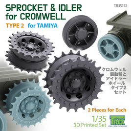 T-REX Cromwell Sprocket & Idler Type 2 (1/35 scale) Plastic Model Kit Accessory