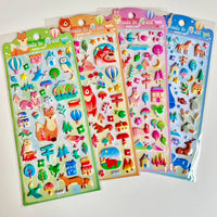 Forest Animal Homes Puffy Stickers