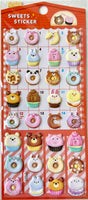 Animal Sweets Puffy Stickers