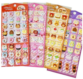 Animal Sweets Puffy Stickers