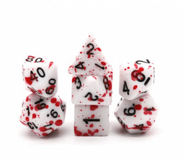 Blood Splatter Polyhedral Dice Set (7)