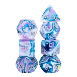 Blooming Violets Polyhedral Dice Set (7)