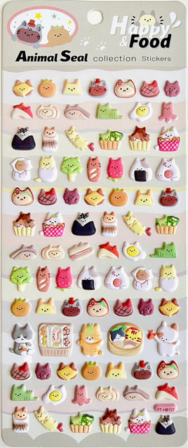 Cat Food Puffy Stickers