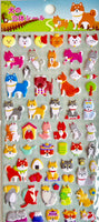 Cats and Dogs Puffy Stickers