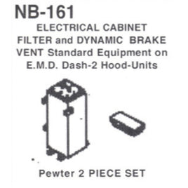 Details West 161 - Dynamic Brake Vent & Electrical Cabinet Filter, Emd Dash-2'S 1 - HO Scale