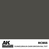 AK Real Colors Dunkelbraun-Dark Brown RAL 7017 Lacquer Paint 17mL