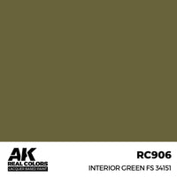AK Real Colors Interior Green FS 34151 Lacquer Paint 17mL