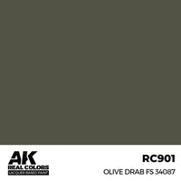 AK Real Colors Olive Drab FS 34087 Lacquer Paint 17mL