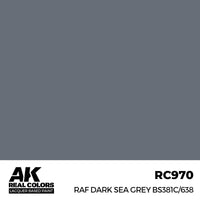 AK Real Colors RAF Dark Sea Grey BS381C/638 Lacquer Paint 17mL