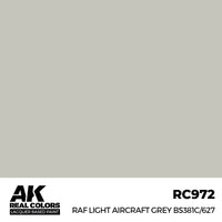 AK Real Colors RAF Light Aircraft Grey BS381C/627 Lacquer Paint 17mL