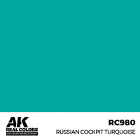 AK Real Colors Russian Cockpit Turquoise Lacquer Paint 17mL