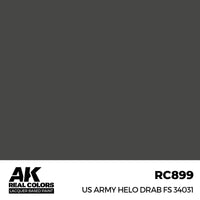 AK Real Colors US Army Helo Drab FS 34031 Lacquer Paint 17mL