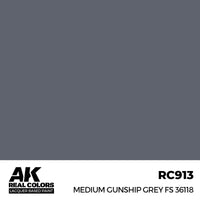 AK Real Colors Medium Gunship Grey FS 36118 Lacquer Paint 17mL