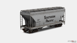 ACF 2-Bay Covered Hopper Kit Southern Pacific (Gray, Black, Large Sans Serif Lettering)