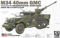 U.S. M34 40mm GMC SP Gun Halftrack (1/35 Scale) Plastic Military Model Kit