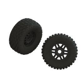 Arrma dBoots FORTRESS LP Tire Set Glued Black (1 Pair)