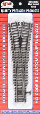 Code 83 Custom-Line(R) Turnouts with Nickel-Silver Rail & Brown Ties Wye Turnout