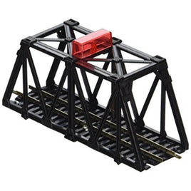 Steel Through-Truss Bridge With Blinking Red Light