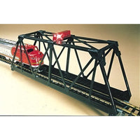 Steel Through-Truss Bridge With Blinking Red Light