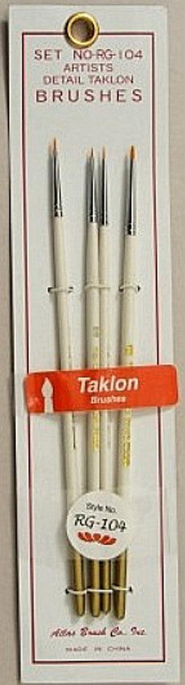 Taklon Detailing Brushes 4- Piece Set