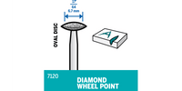 Diamond Wheel Oval Disc Point Dremel Bit