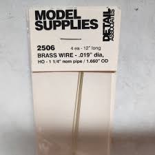 .019" Diameter Round Brass Wire (4 Pack)