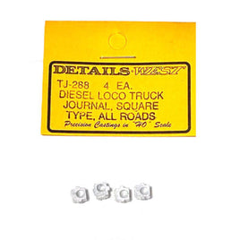 Square Diesel Locomotive Truck Journal (4 Pack)