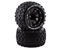 Duratrax Six Pack MT Belted 2.8 1/2 Offset Black Wheels and Tires (2 Pack)