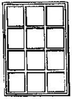 Single Sash 72" x 103" 12 Pane Window  (4 Pack)