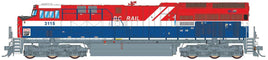 HO GE ET44C4 Tier 4 Standard DC Canadian National 3115 (BC Rail Heritage, red, blue, white)