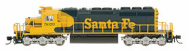 N EMD SD40-2 - Standard DC -- Santa Fe (Warbonnet, blue, yellow)