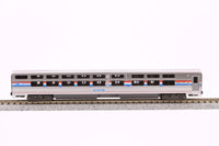 Viewliner II Set 2 Sleepers, Diner, Baggage-Dorm Amtrak (Phase III, silver, red, white, blue)