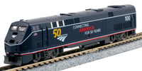 GE P42 Genesis Standard DC Amtrak #100 (Midnight Blue, white, gold, 50th Anniversary Logo)