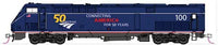 GE P42 Genesis Standard DC Amtrak #100 (Midnight Blue, white, gold, 50th Anniversary Logo)