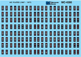 ACI "CarTrak" Plates Mini-Cal Freight Cars & Some Road's Locomotives (1967-1977)