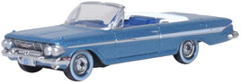 1961 Chevy Impala Jewel Blue, White HO Scale