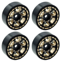 1.0" Black Brass Beadlock Crawler Wheels 1/18 Traxxas TRX4M