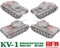 KV-1 with Reinforced Cast Turret Model 1942 (1/35 Scale) Plastic Military Model Kit